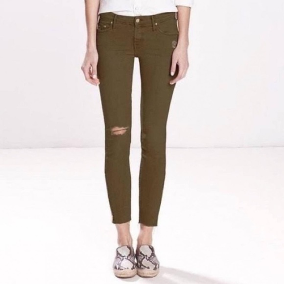 MOTHER The Muse Ankle Jeans in Kale Green Size 29 - Picture 1 of 13